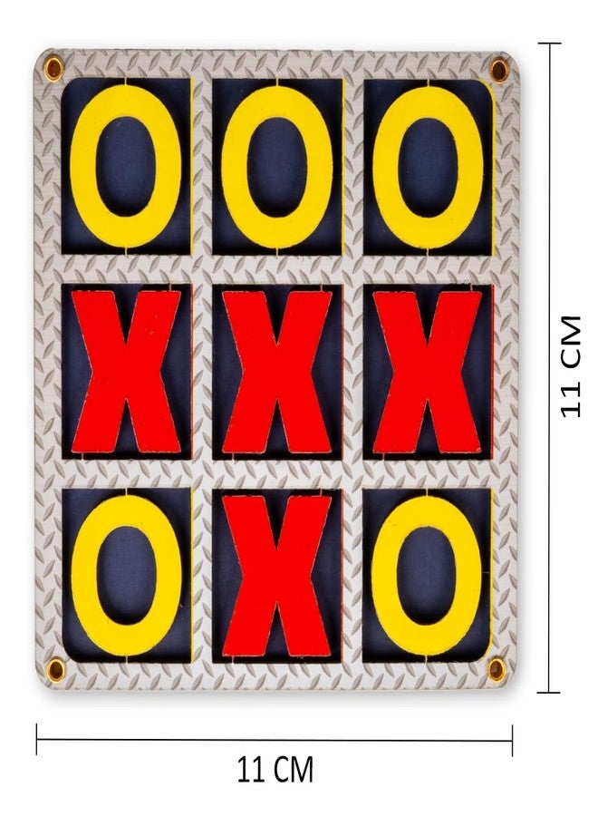 تويز بوكس لعبة تويز بوكس بوكيت إكس آند أو للسفر، لعبة إكس أو للاعبين، مصنوعة من خشب MDF، ألعاب عائلية صغيرة الحجم للكبار والصغار - Image 4